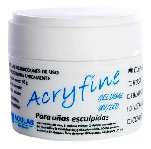 Acryfine Gel Constructor Clear UV LED Sculpted 30g 0