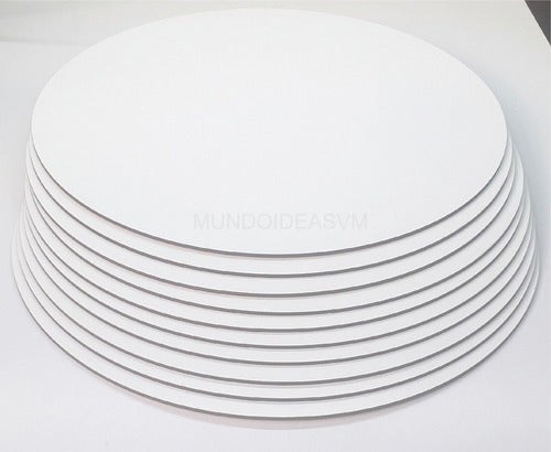 Set of 20 Round 35cm White Fibroplus Cake Bases 1