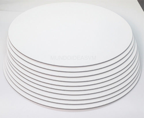 Bases Para Torta Redonda 40cm X 20 Unidades-fibroblus Blanco 1