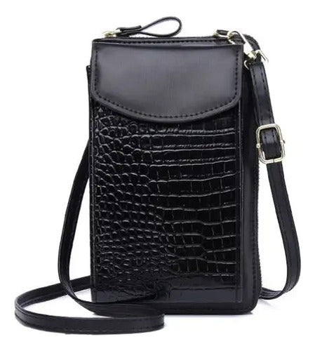 Ruffine Cell Phone Bag for Women in Cream and Black 6