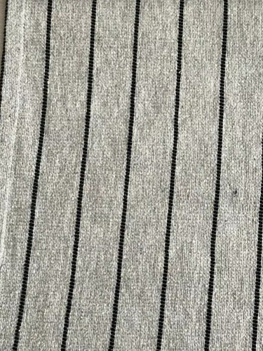 Light Grey/Black Striped 100% Cotton 150x190cm Rug/Blanket 2