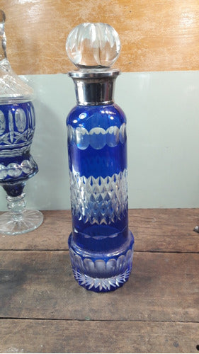 Botellon Cristal Azul  35 Cm 1