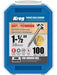 Kreg Zinc Screws SML-C150 1 1/2" - 38mm 100 Units 2