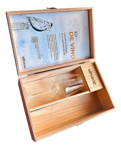 Silvano Wooden Case with Glass for 1 Bottle 0