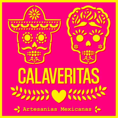 CALAVERITAS Authentic Mexican Garland / Artisanal Banners, Cut-Out 1