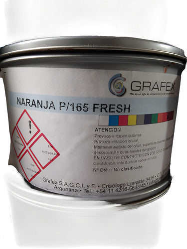 Tinta Offset Naranja Pantone 165 Fresh 1 Kg. Grafex 0