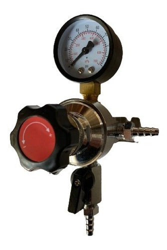 B&S Secondary Beer Regulator for CO2 with 1 Pressure Gauge 0