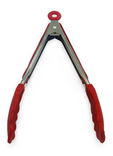 Pinza Multiuso Acero Punta Silicona Parrillera 30 Cm 1