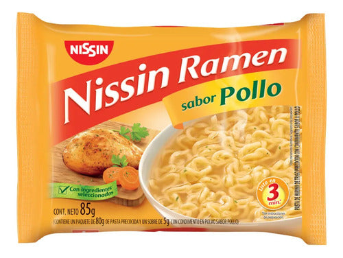 Nissin Ramen Sabor A Pollo Pack X 36 Un X 85grs 2