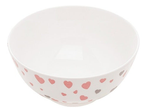 Cumbuca Bowl Tigela Porcelana De Coração Romântica 15cm 1