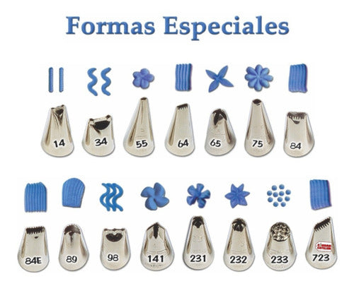 Special Shapes Small Decorating Tips X 1 for Pastry - Stainless Steel 36