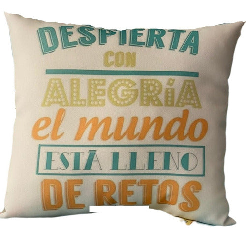 Pack of 2 Sublimated Cushions -Color- Quotes - 30x30 1