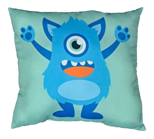 Baby Pillow Crib Stroller Deco Monsters Print by Mibes 0