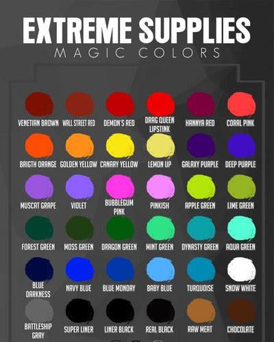 Tintas Extreme Suppleis Paleta De 36 Colores . 1