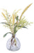 Abzo Flowers: Artificial Plants in Glass Vase with Synthetic Water 0