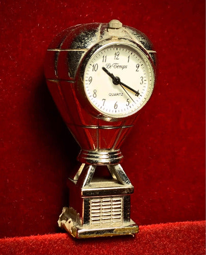 Le Temps Miniature Clock Silver Air Balloon 4