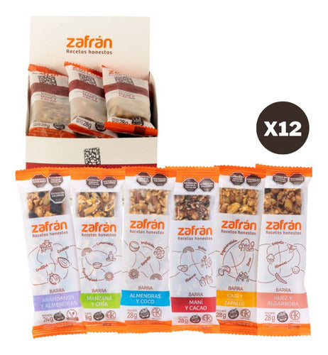 Variety Pack Zafrán Bars - Box of 12 Units 0