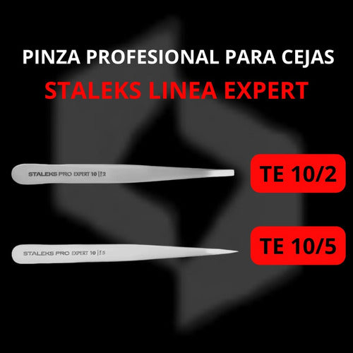 Staleks Pro Expert Eyebrow Tweezers Kit 10/2 and 10/5 2