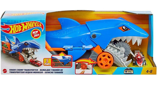 Hot Wheels Monster Trucks Shark Trailer - Mosca 1