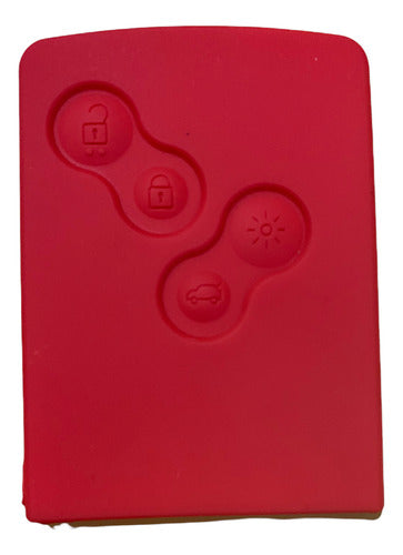 Silicone Key Card Cover Fluence Captur Koleos Megane Red 0