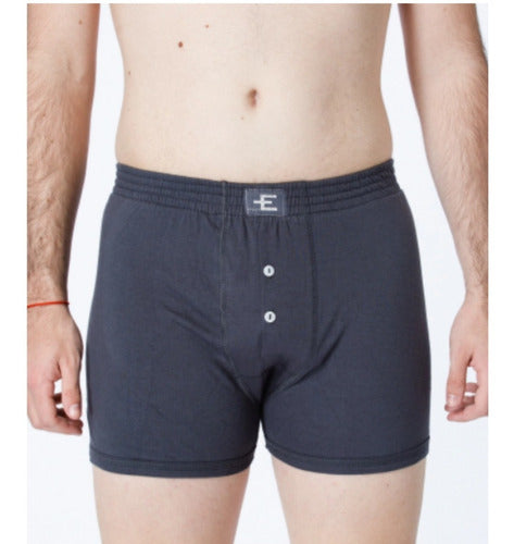 Eyelit Pack X12 Men's Cotton Boxer Shorts with Buttons 4