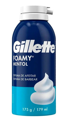 Gillette Foamy Menthol Shaving Foam 175g 0