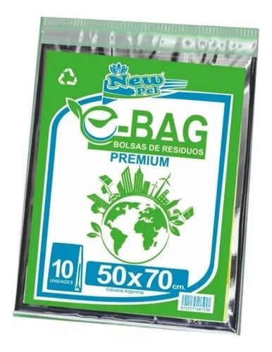 New Pel E-bag 50x70 Black Waste Bags Pack of 10 0