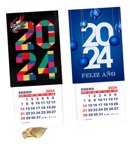 Kit Imprimible Calendario Mignon Feliz Año Nuevo P24 0