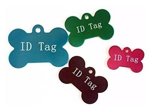 Ueetek 10 Pcs 38 Mm Double-Sided Bone Shaped Pet ID Tag 1