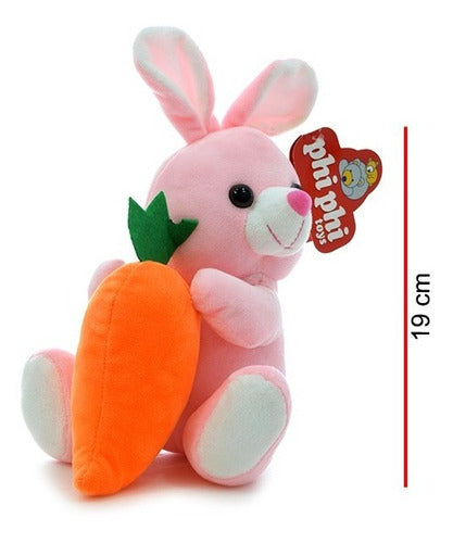 Phi Phi Toys Bunny Plush with Large Carrot 19cm 2