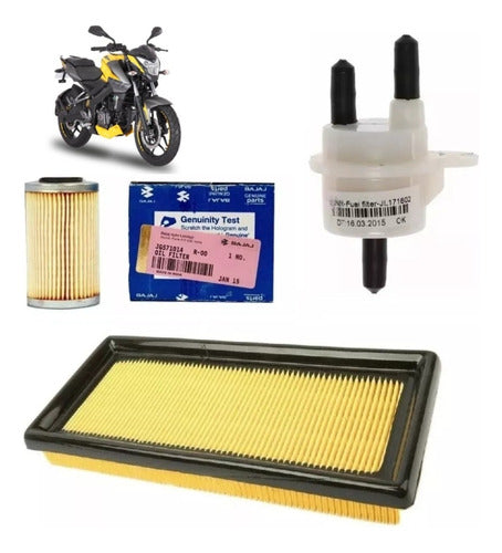 Kit Service Filtros Aire Nafta Aceite Bajaj Rouser Ns 200 0