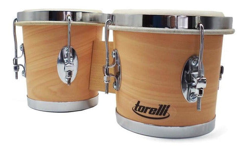 Kit Bongo Torelli Natural 7x8 Tb011 + Pedestal Hpb01 + Capa 1