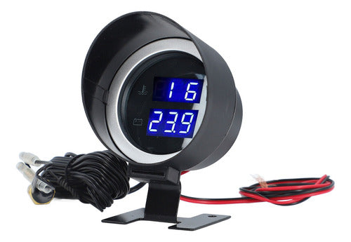 Voltímetro Digital 2 Em 1 Volt, Medidor De Temperatura De Ág 1