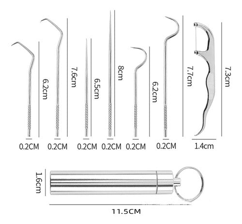 Eshop Professional Dental Cleaning Kit Stainless Steel 7 Pieces 5