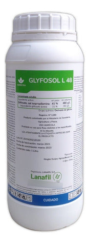 Herbicida Glifosato Glyfosol 1 Lt 0