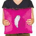 Pink/silver Style Lab Magic Sequin Pillow 2