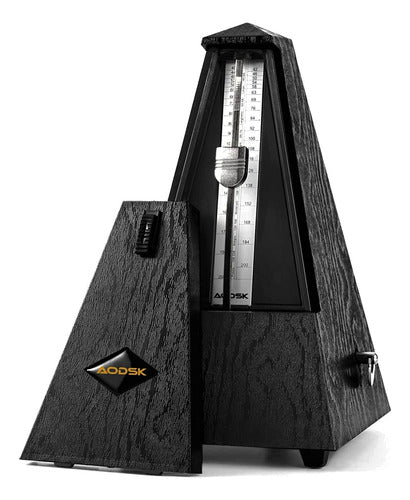 Aodsk Mechanical Metronome Simil Madera Negra Para Piano Y Otros Instrumentos 0