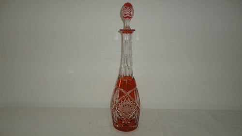 Lujoso Botellon Cristal Vino Baccarat Frances Antiguo Vealo 0