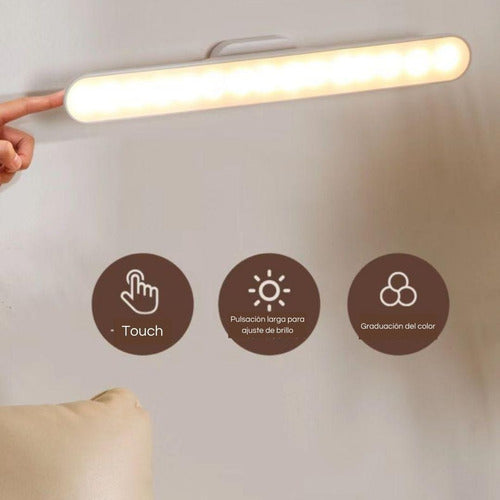 Foldable LED Desk Lamp 3 Tones with USB Touch Long 30cm 4