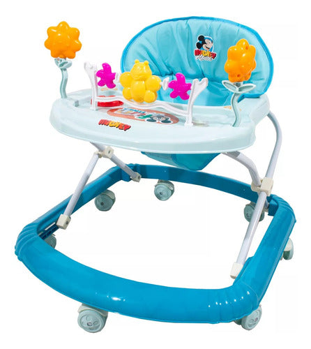 Disney Baby Walker Mickey & Minnie Musical Folding Play Tray Lightweight 14kg Capacity 0