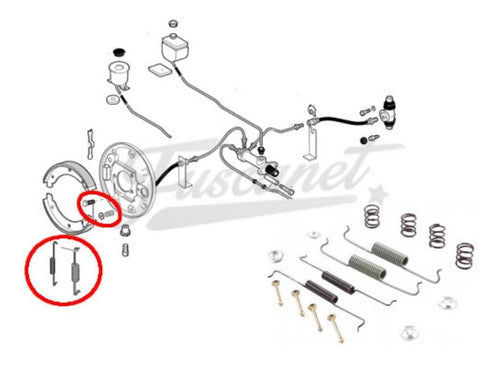 VW Fusca Rear Brake Shoe Repair Kit 1