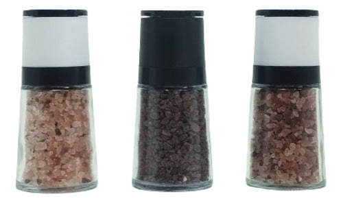 Sahumo Himalayan Salt Grinder Set: Black, Pink & Intense Pink 0