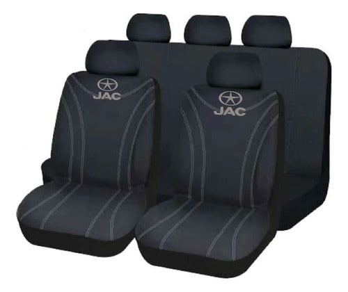 Autoplus Accessories Black Fabric Seat Cover with Embroidered Logo Promo 0