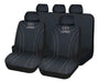 Autoplus Accessories Black Fabric Seat Cover with Embroidered Logo Promo 0