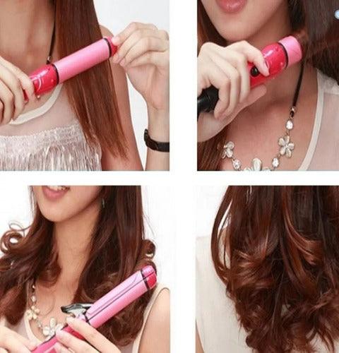 2-in-1 Hair Straightener and Curling Iron for Styling Waves and Curls 2