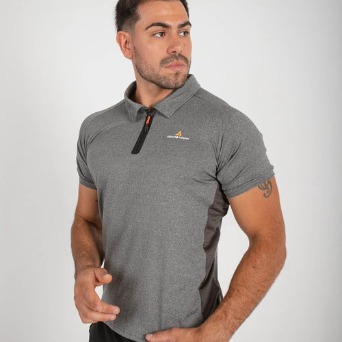 Men's Urban Luxury Gray Sports Polo Shirt - 6 Sizes Available 1
