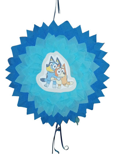 Round Bluey and Bingo Piñata 25cm Diameter 0