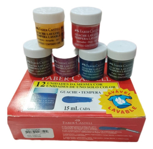 Faber-Castell Tempera Box of 12 Assorted Colors 0