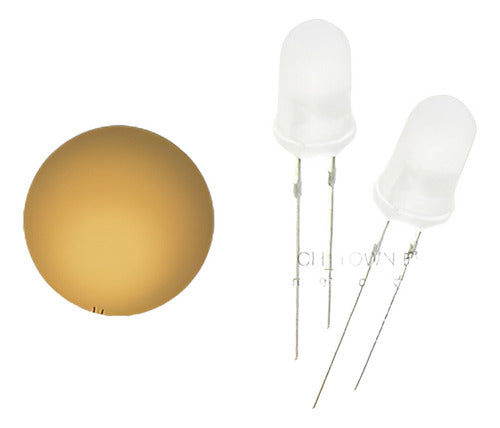 CH333WAD 5mm Warm White Diffused LED Light - 100 Pieces 0