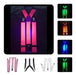 Fluorescent Glow-in-the-Dark Suspenders with UV Light - Party Costume Accessory 0